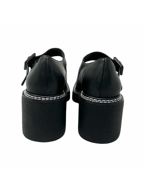 Intentionally Blank Categorial Mary Janes Size 6 Black Leather Square Toe NEW - Picture 6 of 13